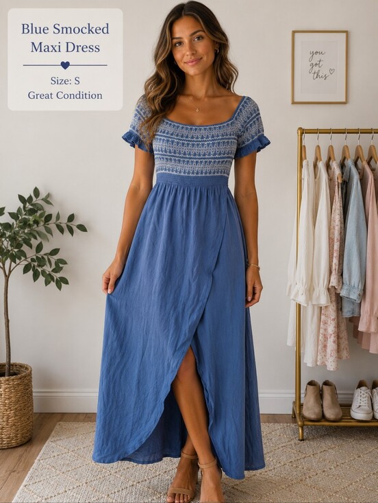 Promesa Dresses & Skirts - Promesa Blue Striped Off-Shoulder Top